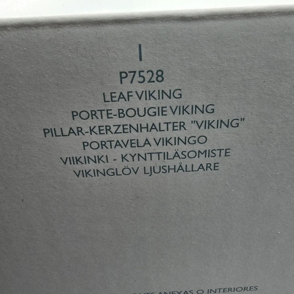 Vintage PartyLite P7528 Leaf Viking Metal Candle‎ Holder